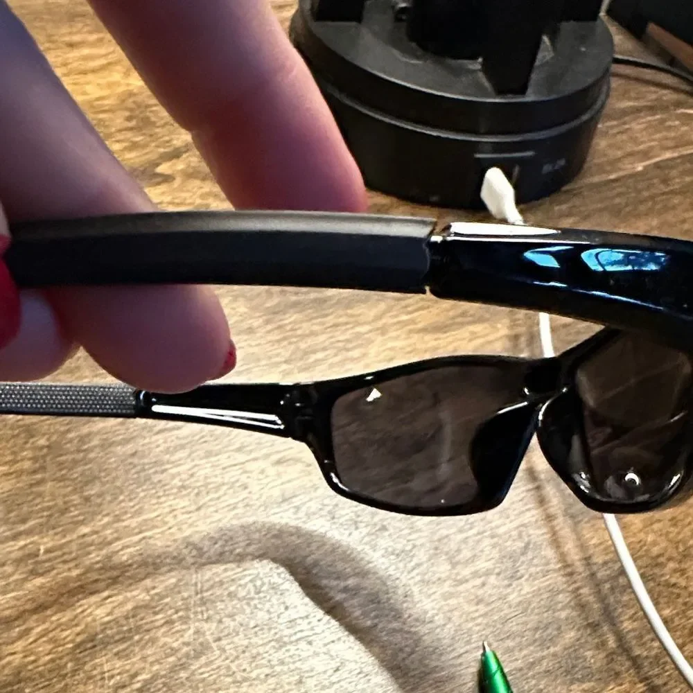 Men's Black Performance Sunglasses with Smoke Lenses